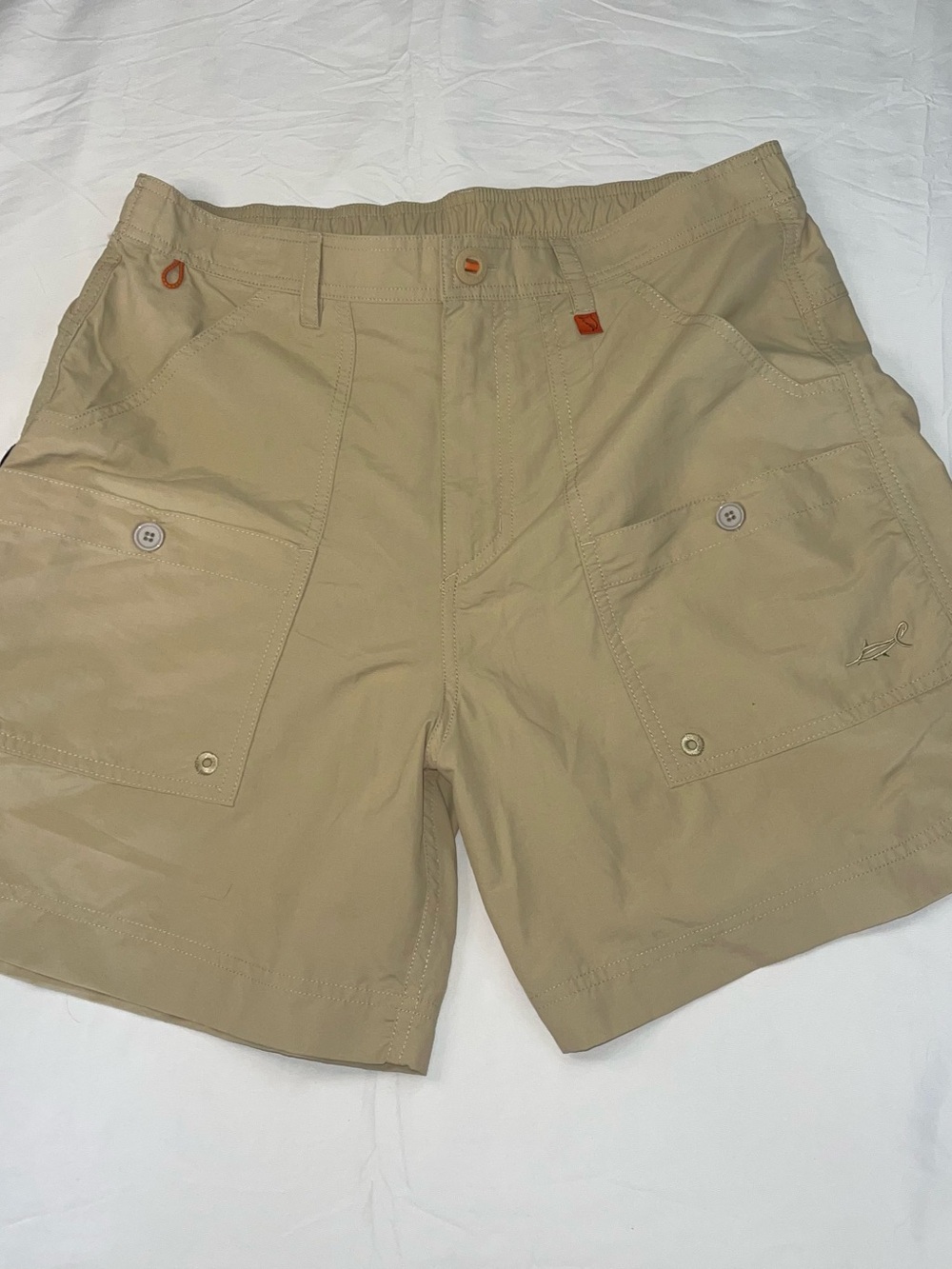 Salt Life Khaki Flat Front Utility Shorts